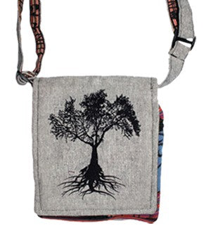 Cotton Print Passport Size Bag - HalfMoonMusic