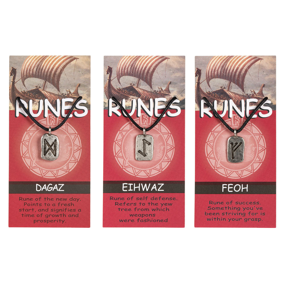 Runes Pendant Carded Jewelry - HalfMoonMusic