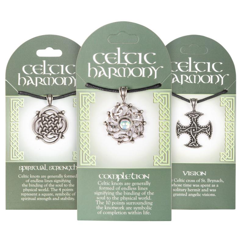 Celtic Harmony Pendant Necklace Carded Jewelry - HalfMoonMusic