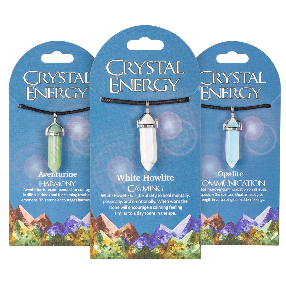 Crystal Energy Pendant Necklace Jewelry - HalfMoonMusic