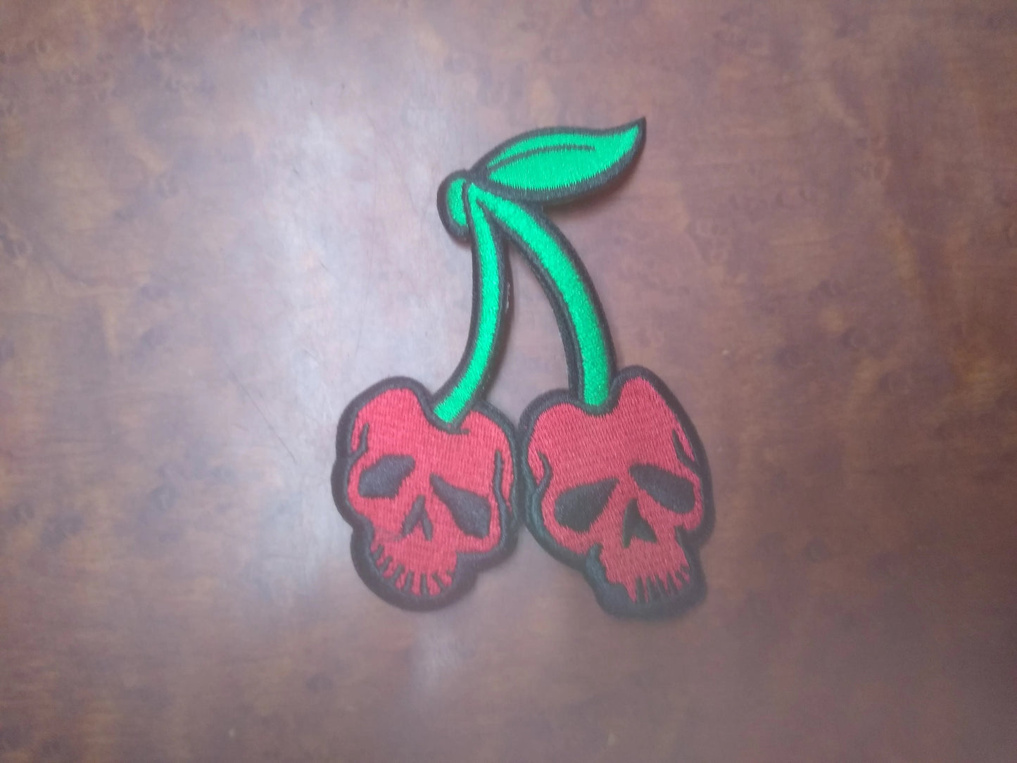 Cherry Skulls Patch - HalfMoonMusic