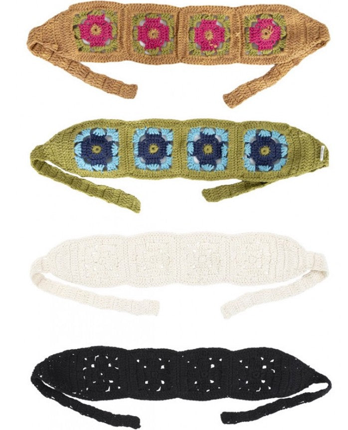 Crochet Boho Headband - HalfMoonMusic