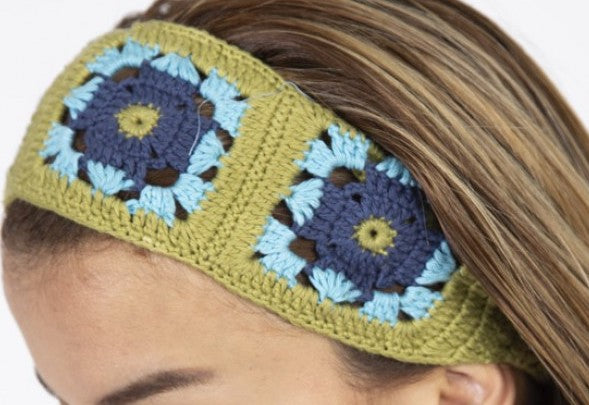 Crochet Boho Headband - HalfMoonMusic