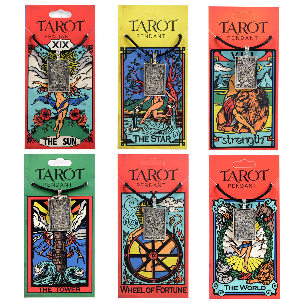 Tarot Pendant Necklace Carded Jewelry - HalfMoonMusic