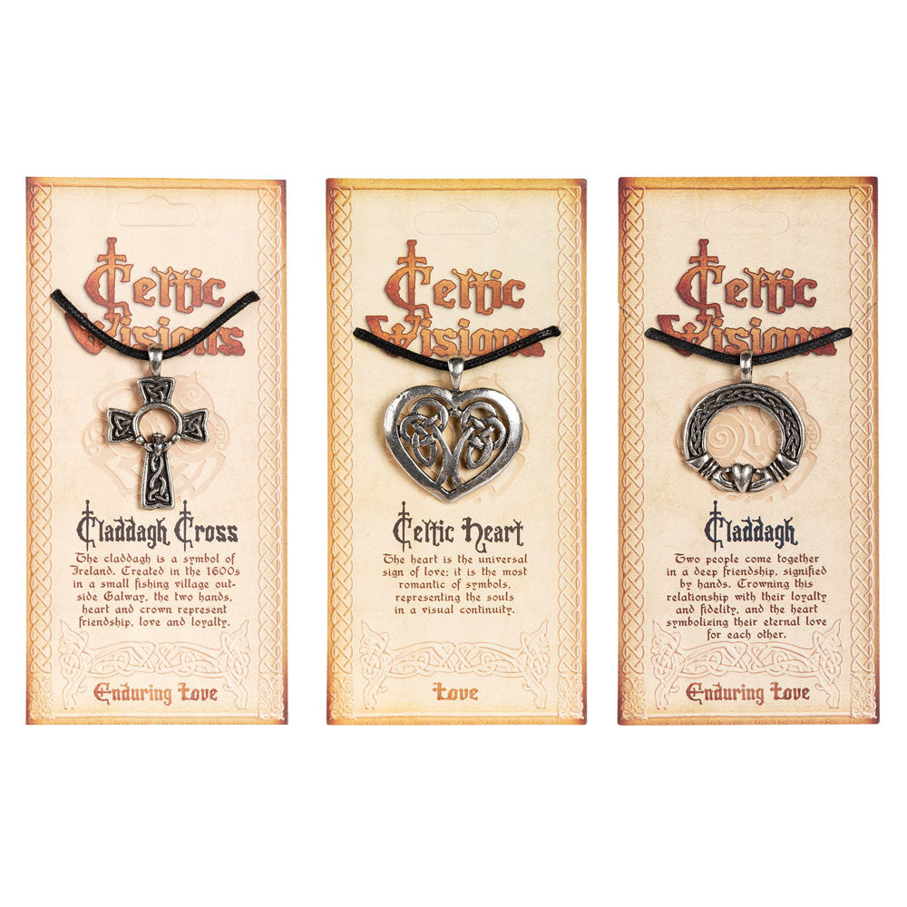 Celtic Visions Pendant Necklace Carded Jewelry - HalfMoonMusic