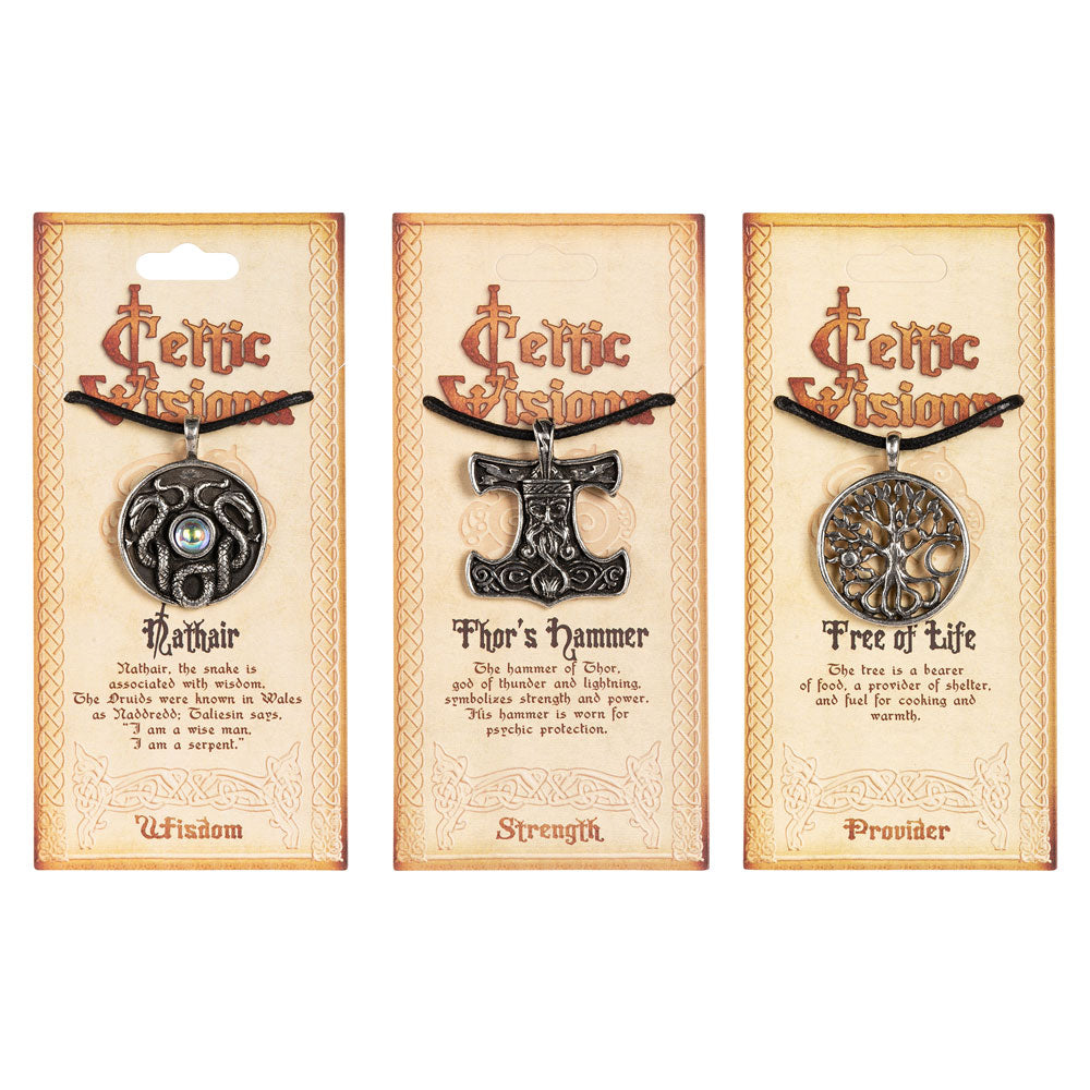 Celtic Visions Pendant Necklace Carded Jewelry - HalfMoonMusic