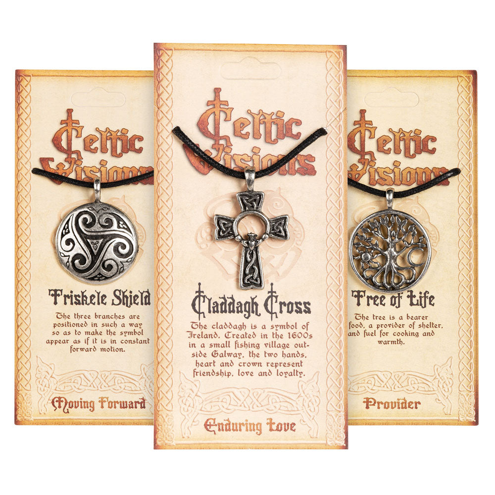 Celtic Visions Pendant Necklace Carded Jewelry - HalfMoonMusic