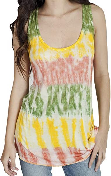 Womens Viscose Ratsa Tie-dye Tank Top - HalfMoonMusic