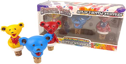Grateful Dead Dancing Bear Bottle Stoppers - HalfMoonMusic