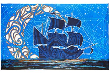 3D Glow In The Dark Moonship Tapestry - HalfMoonMusic