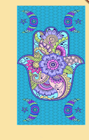 Hamsa Hand Beach Towel - HalfMoonMusic