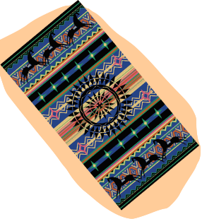 Desert Dance Oversized Beach Towel - HalfMoonMusic
