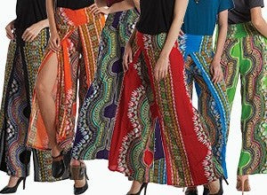 Womens Rayon Open-Flap Tribal Pants - HalfMoonMusic
