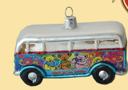 Grateful Dead Glass Bus Christmas Ornament - HalfMoonMusic
