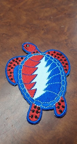 Grateful Dead Sea Turtle Bolt Patch - HalfMoonMusic