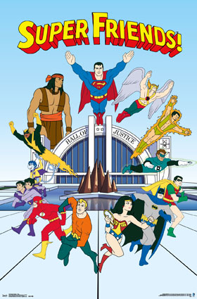Super Friends Poster - HalfMoonMusic