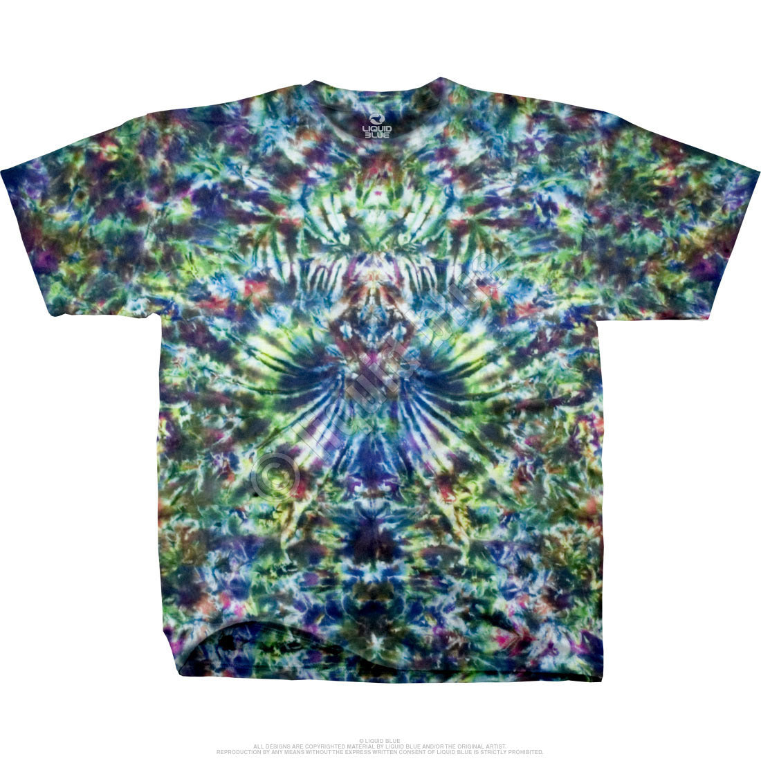 Mens Crazy Krinkle Tie Dye T Shirt - HalfMoonMusic