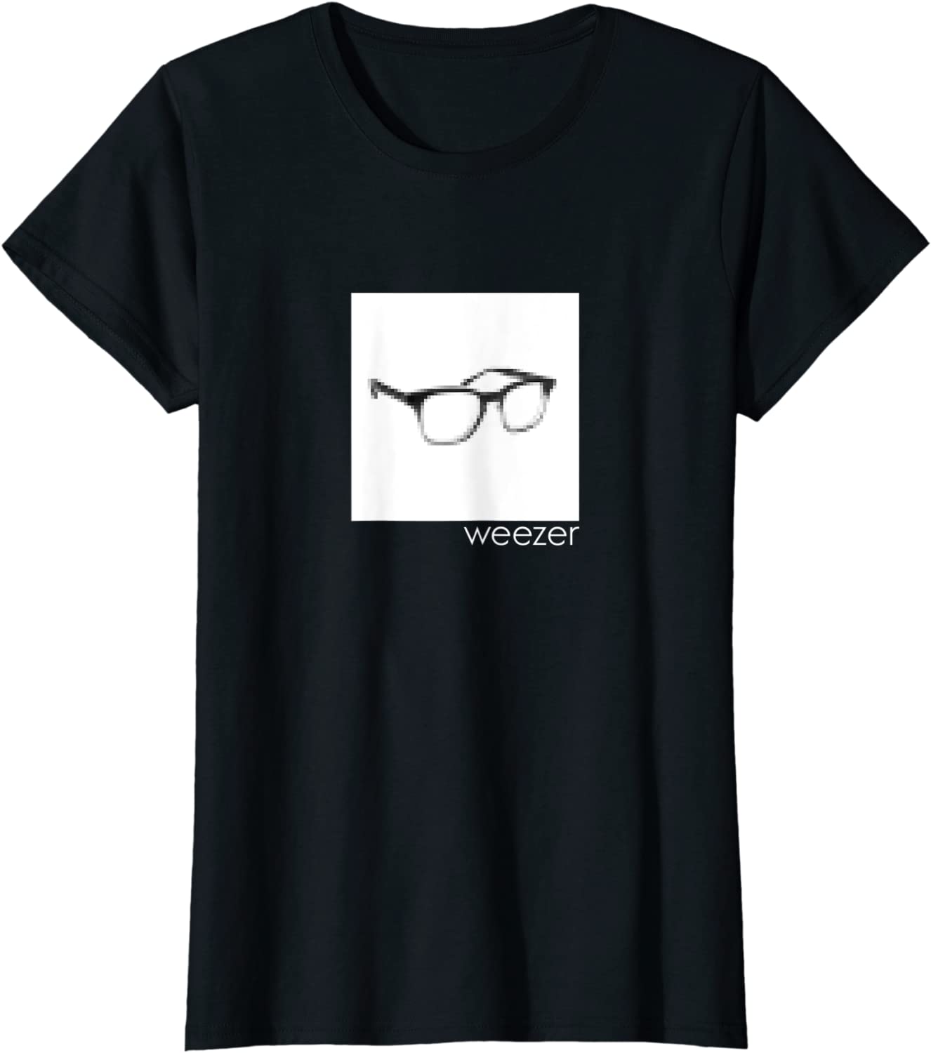 Men's Weezer Pixel Glasses T-Shirt - HalfMoonMusic