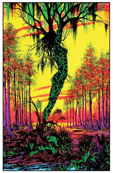 Swamp Mirage Blacklight Poster - HalfMoonMusic