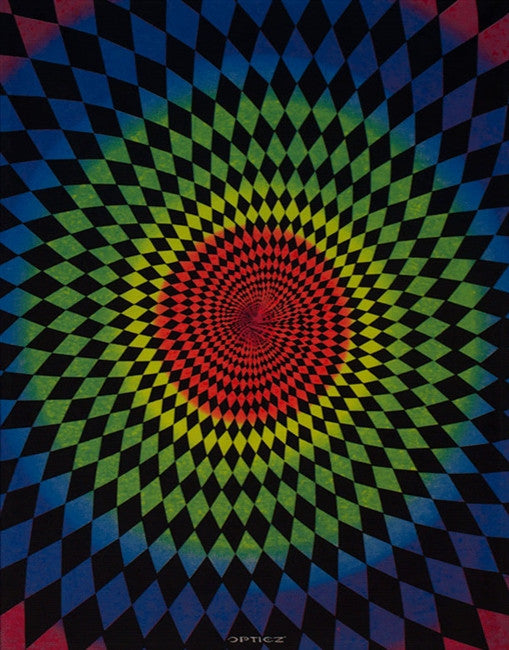 Diamond Daze Black Light Reactive Tapestry - HalfMoonMusic