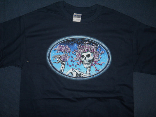 Men's Grateful Dead Skull And Roses Space T-shirt - HalfMoonMusic