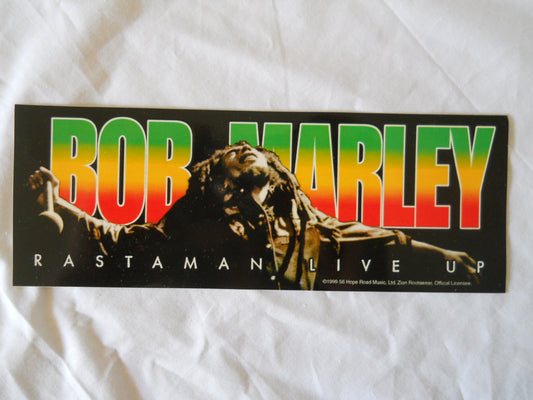 Bob Marley Rastaman Live Up Sticker - HalfMoonMusic