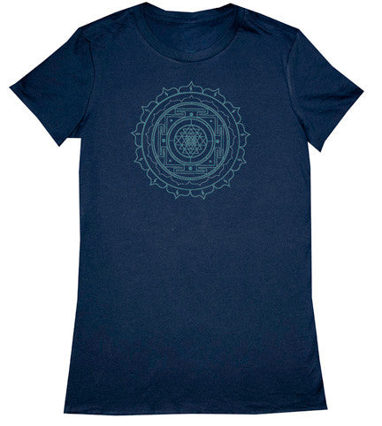 Women's Yantra Art Print T-Shirt - HalfMoonMusic