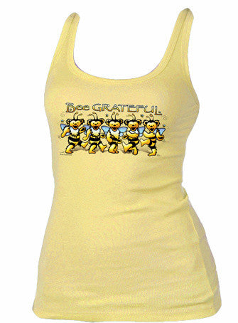 Grateful Dead Bee Grateful Womens Tank Top - HalfMoonMusic
