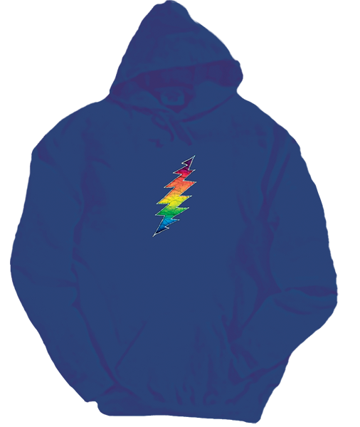 Grateful Dead Rainbow Lightning Bolt Hoodie - HalfMoonMusic