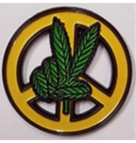 Peace Leaf Hand Hat Pin - HalfMoonMusic