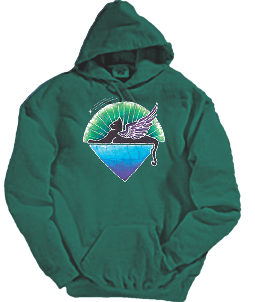 Mens Grateful Dead Winged Cat Pullover Hoodie - HalfMoonMusic