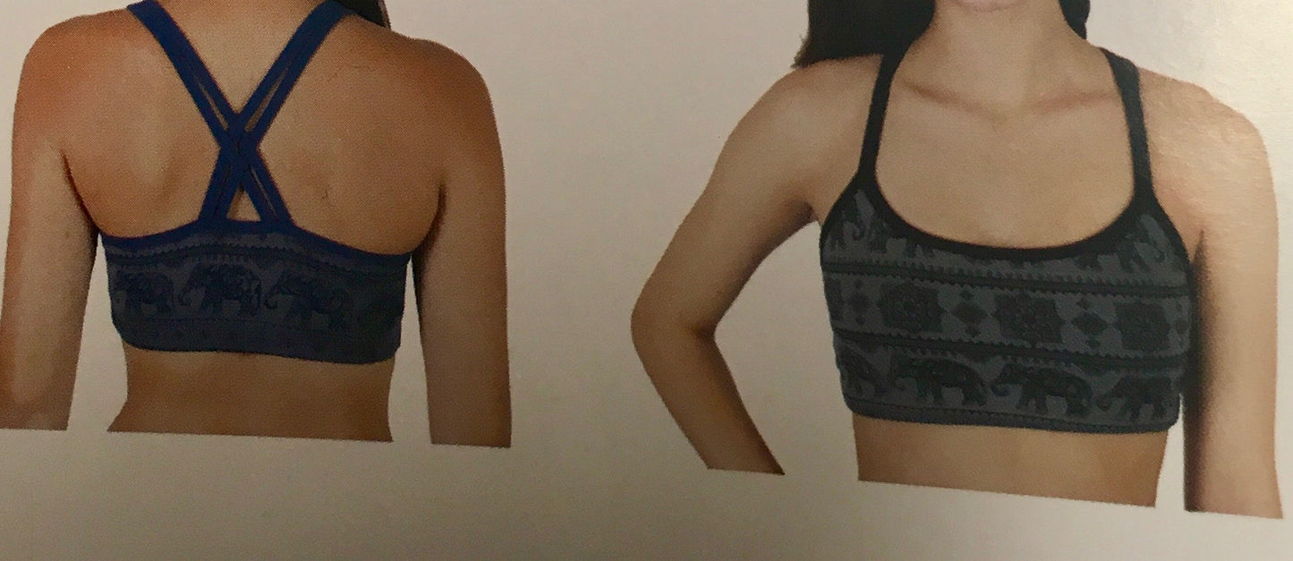 Elephant Print Crop Top - HalfMoonMusic