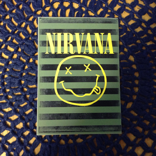 Nirvana Striped StickerDISCONTINUED - HalfMoonMusic