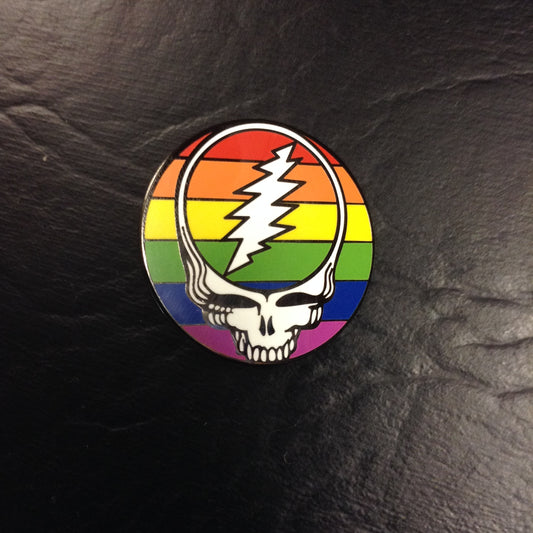 Grateful Dead Steal Your Rainbow Hat Pin - HalfMoonMusic