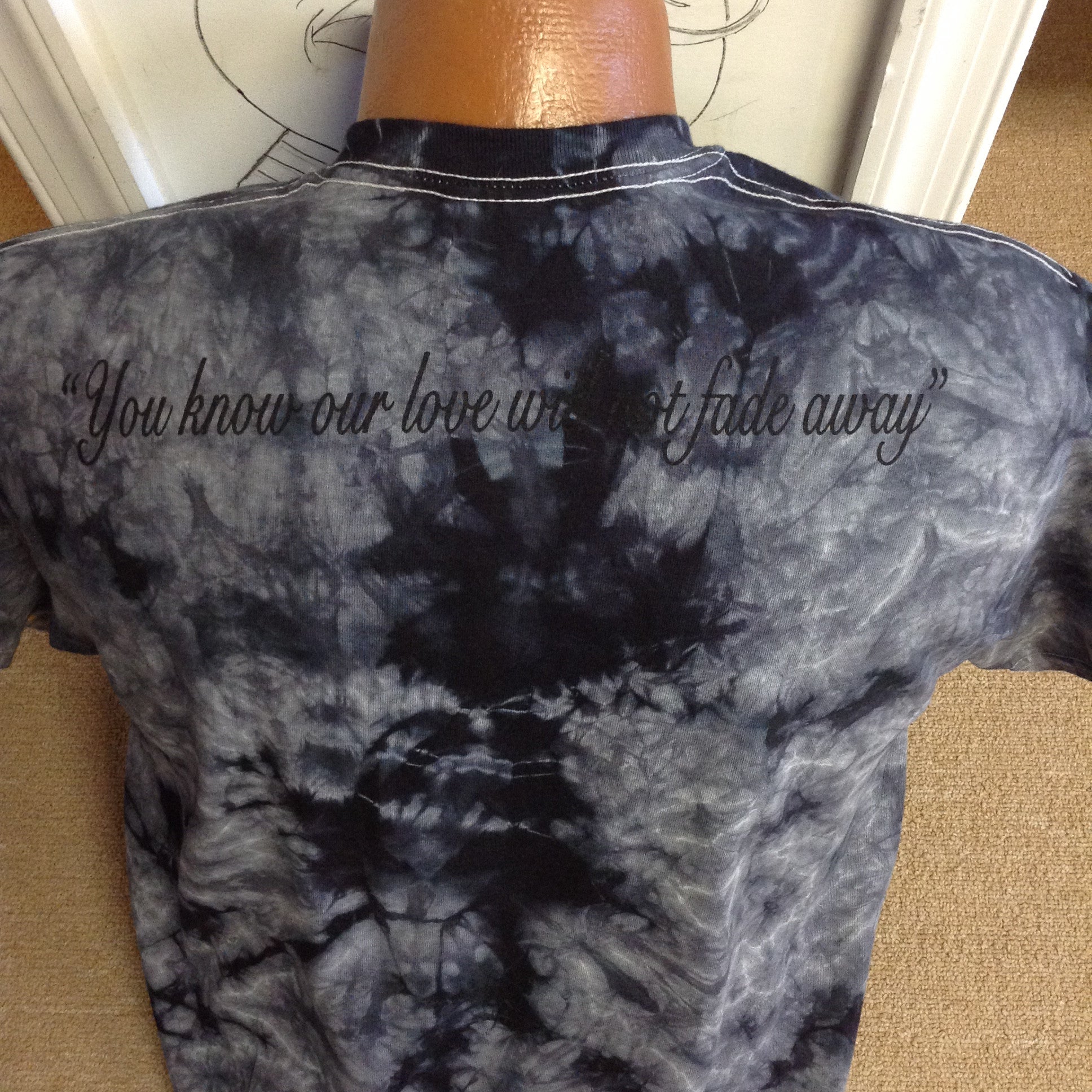 Mens Jerry Love Hand Tie Dye T Shirt - HalfMoonMusic