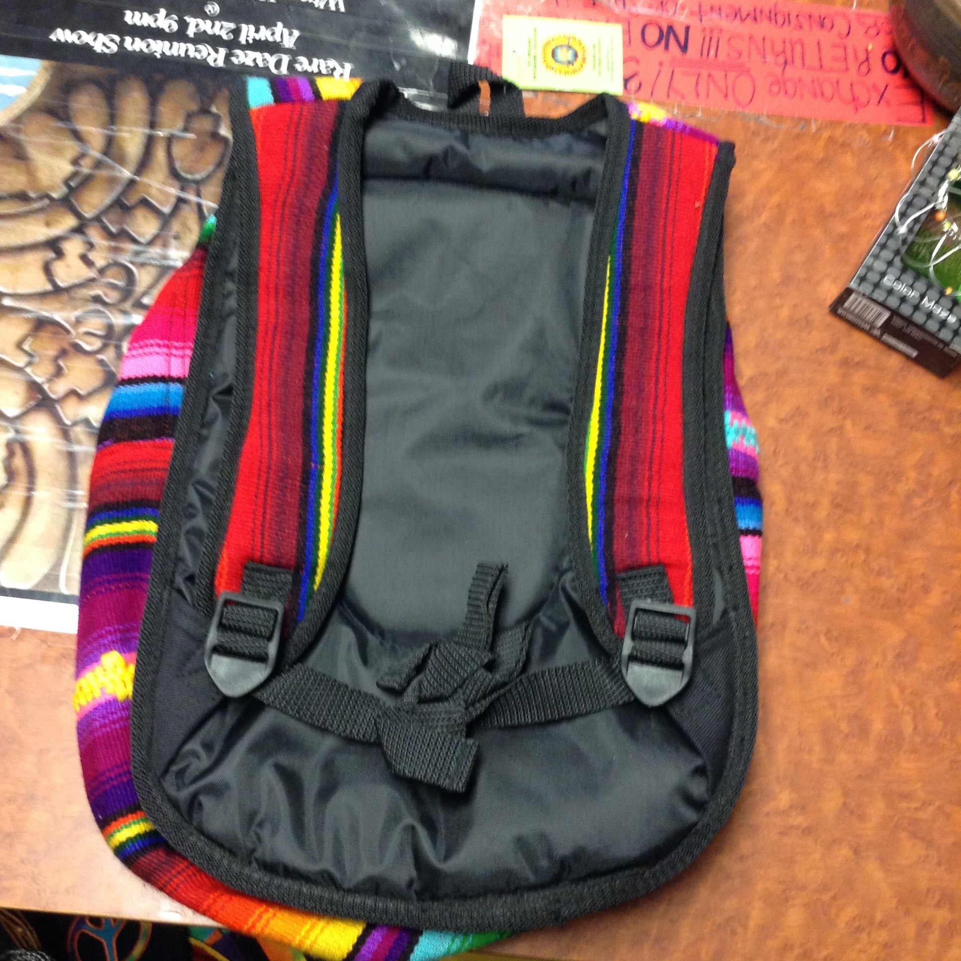 Hand Woven Blanket Daypack Backpack - HalfMoonMusic