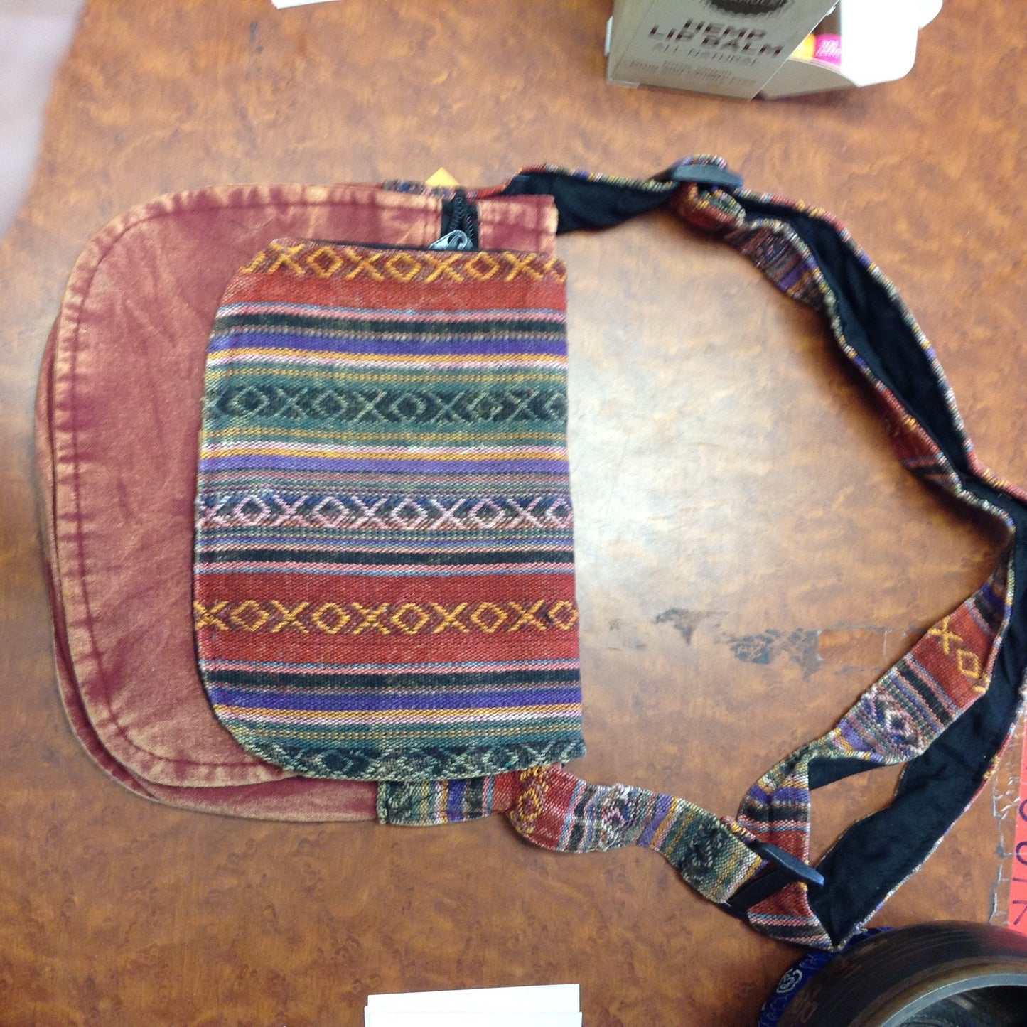 Cotton Acid Wash Tribal Print Purse - HalfMoonMusic