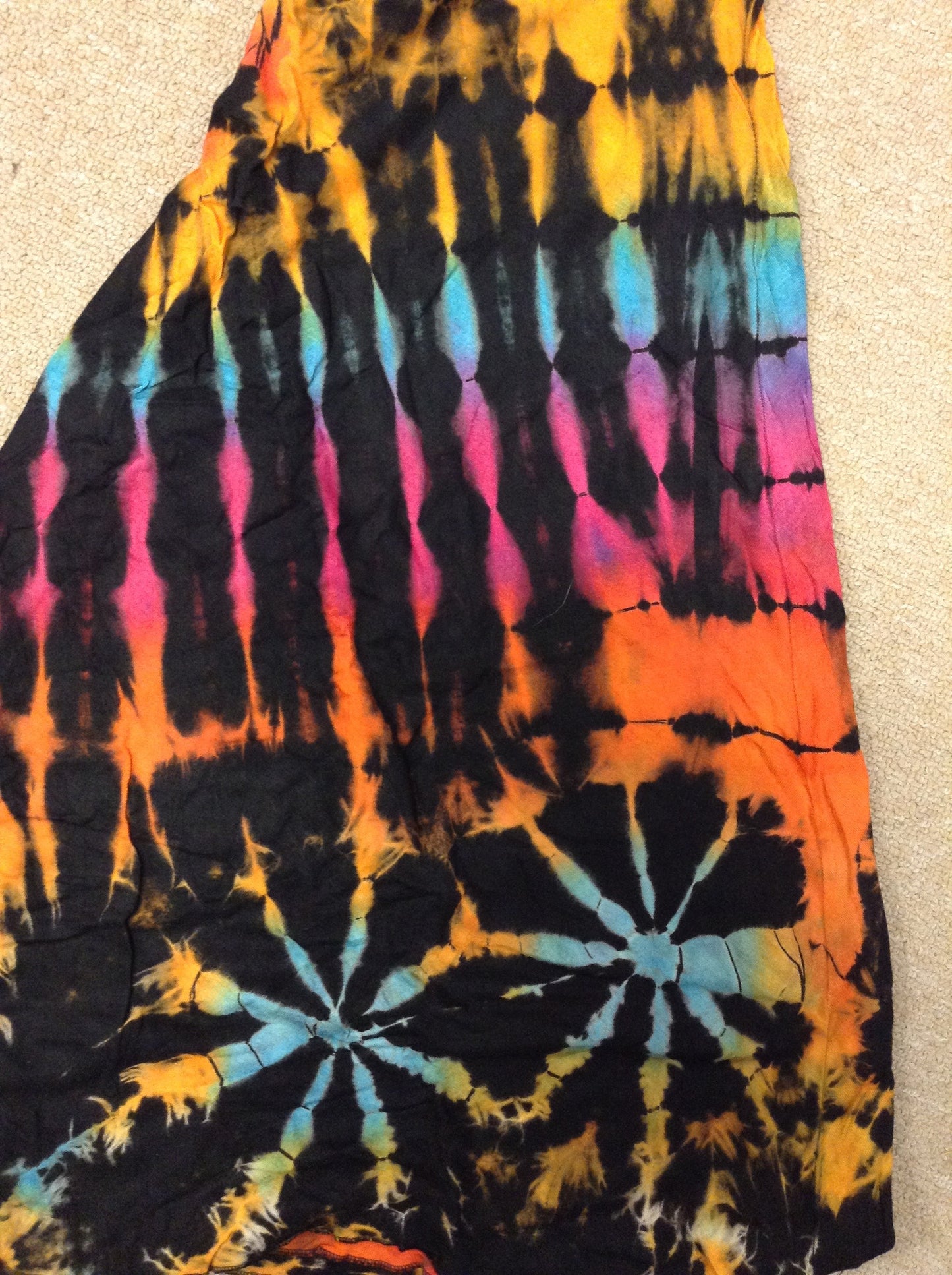 Women Tie Dye 2 in 1 Halter Dress/Flexi Skirt - HalfMoonMusic