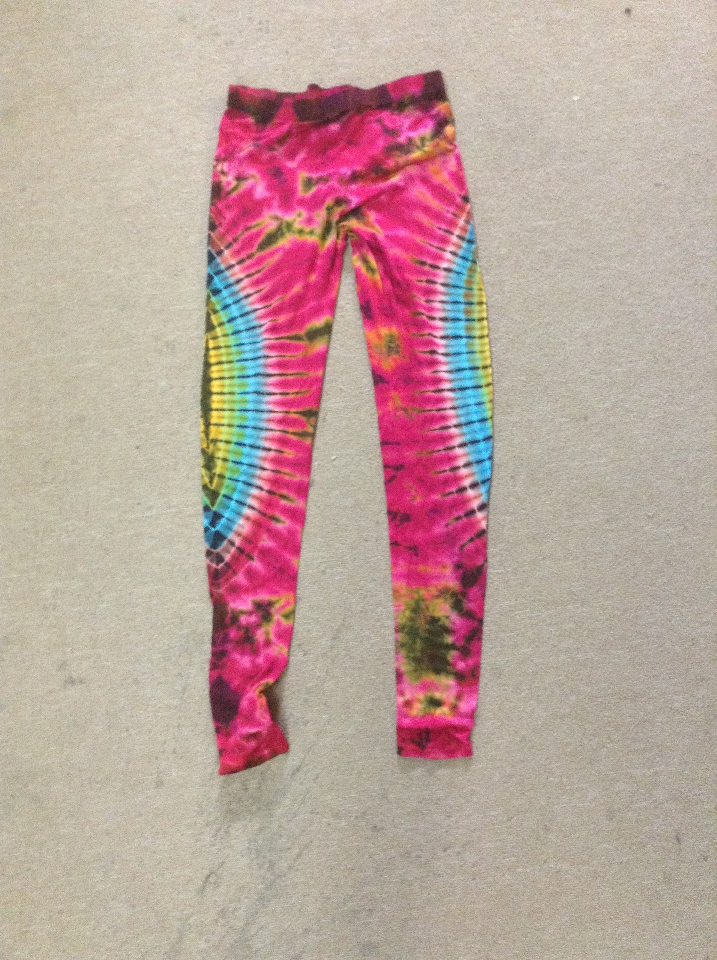 Womens Tie Dye Amoeba Leggings - HalfMoonMusic