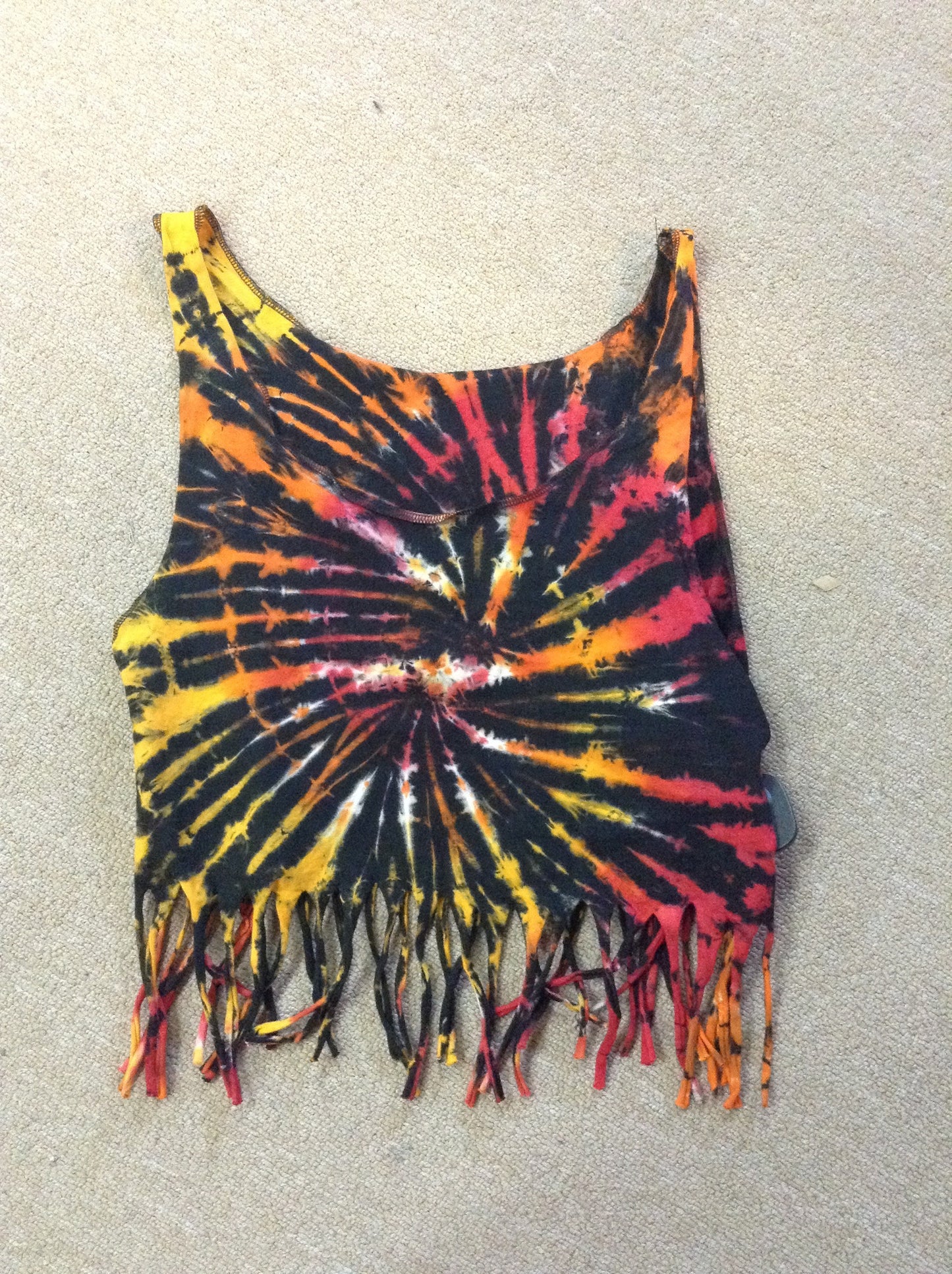 Fringe Halter Tie Dye Top - HalfMoonMusic