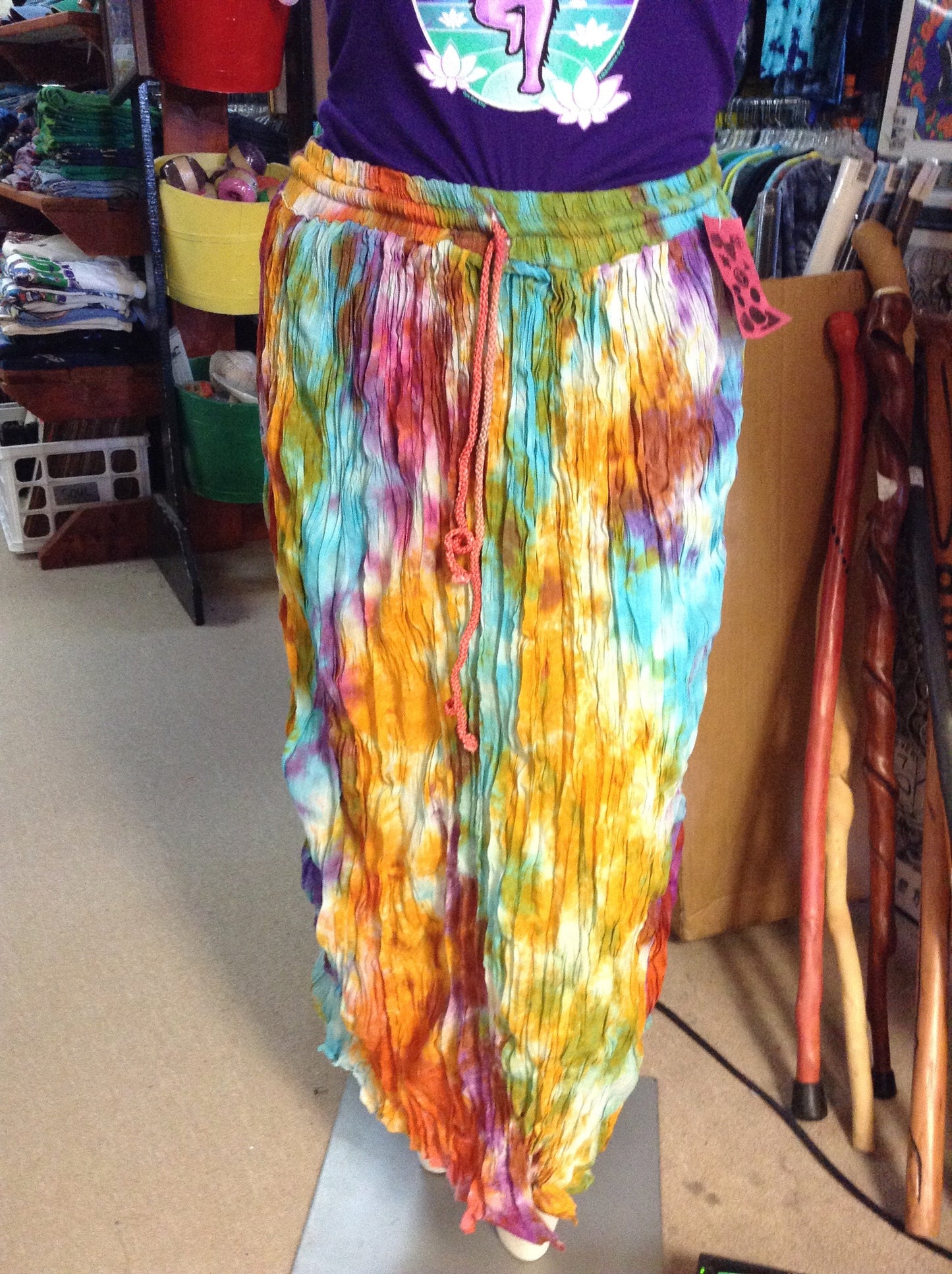 Tie Dye Cotton Crinkle Skirt - HalfMoonMusic