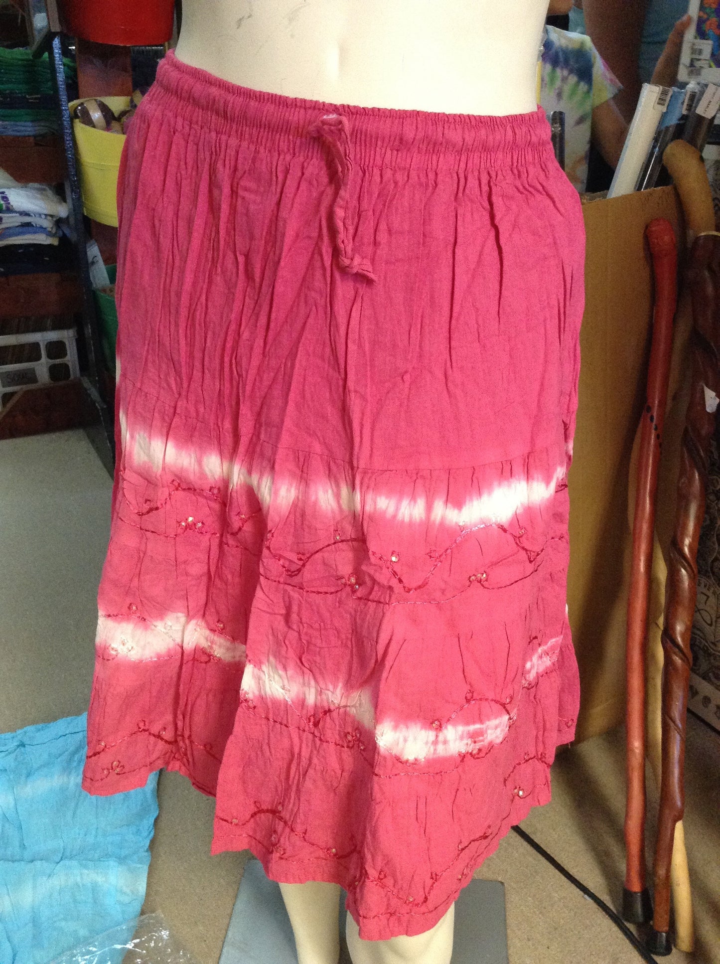 Short Cotton Crinkle Skirt - HalfMoonMusic