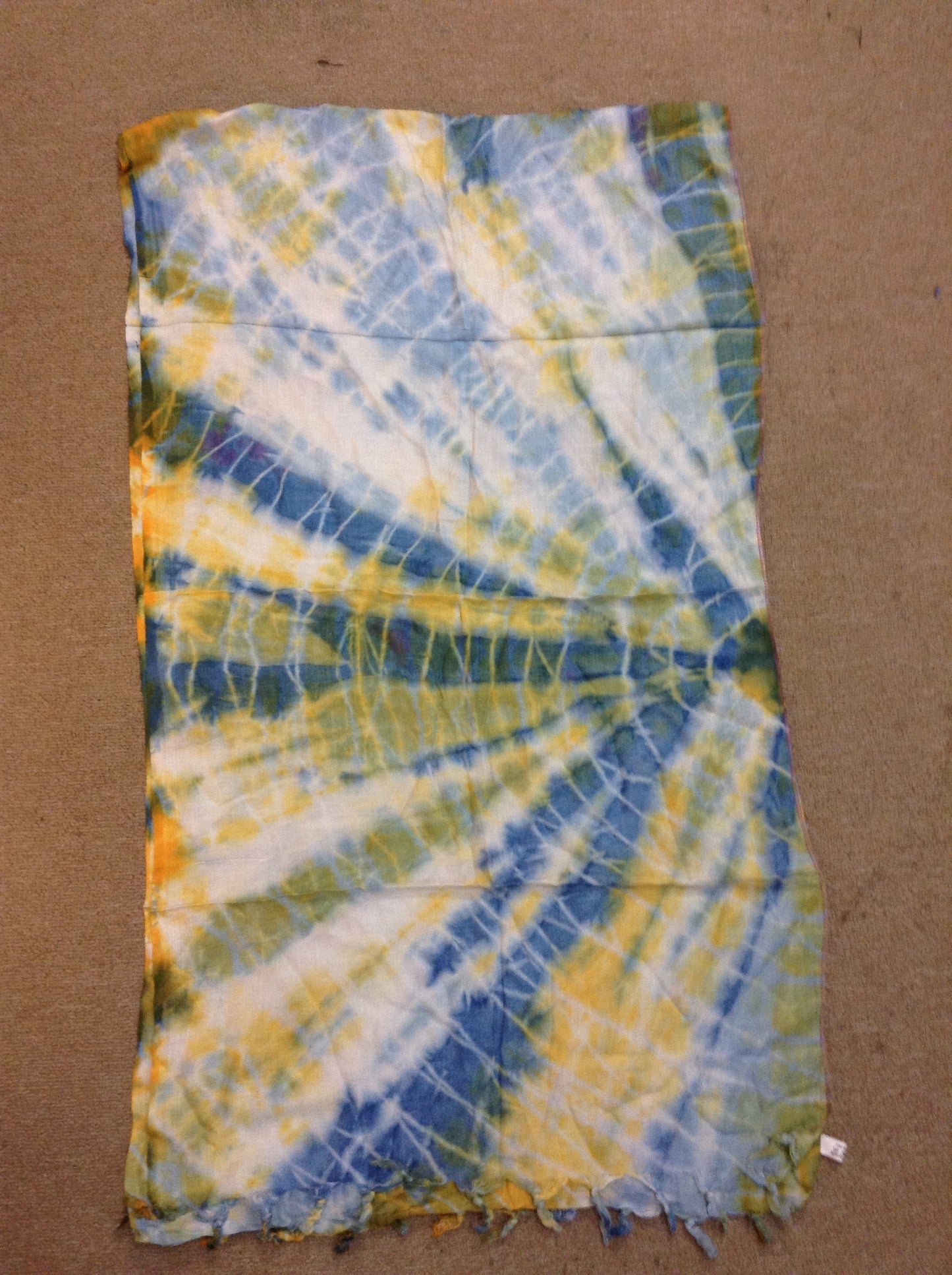 Tye-Dye Sarong W/ Fringe - HalfMoonMusic