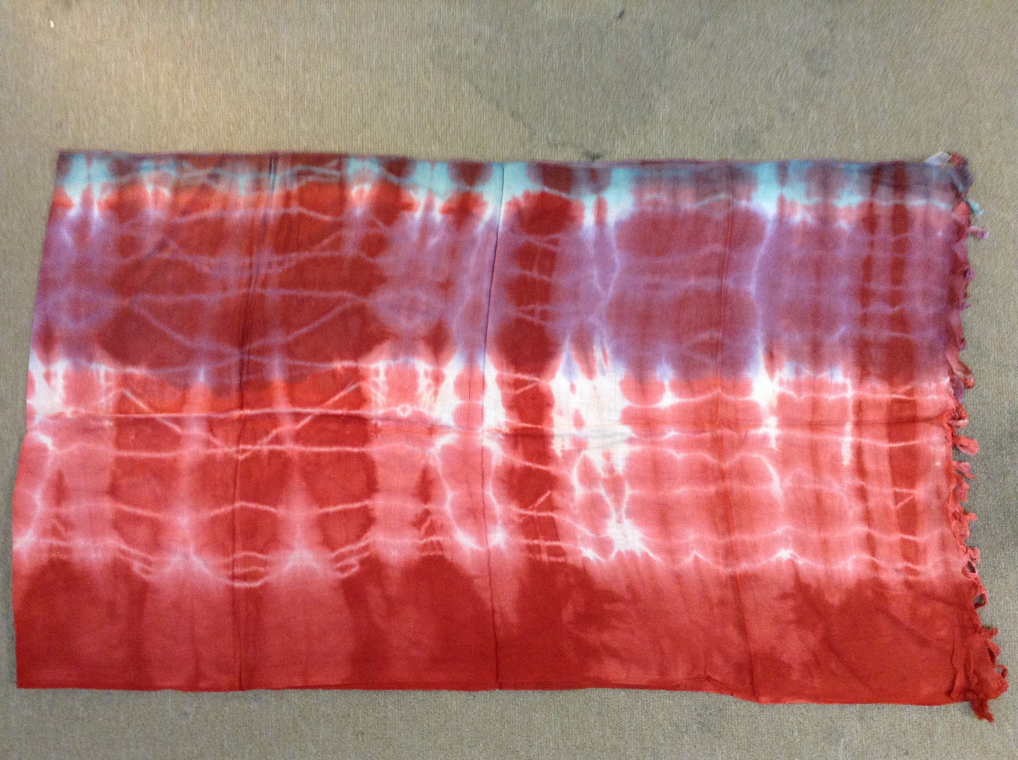 Tye-Dye Sarong W/ Fringe - HalfMoonMusic