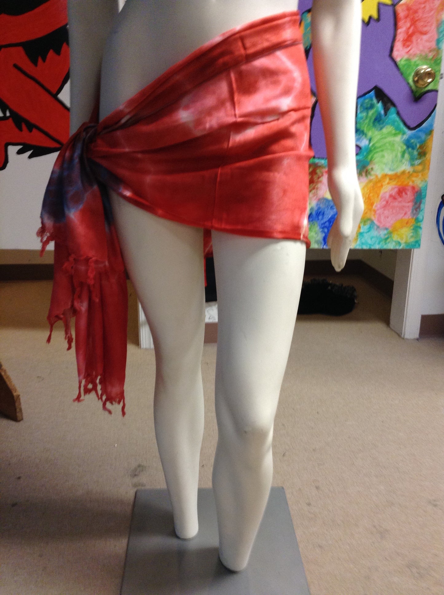 Tye-Dye Sarong W/ Fringe - HalfMoonMusic