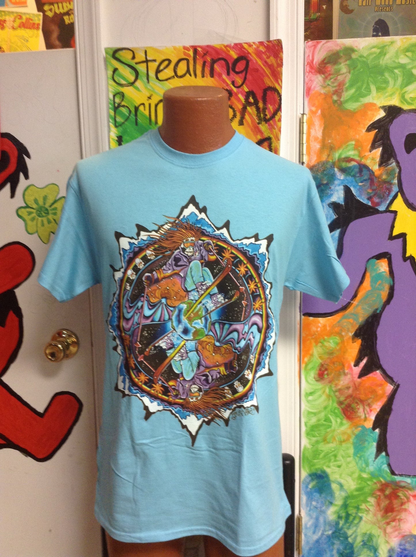 Mens Ski Air Art T-shirt - HalfMoonMusic