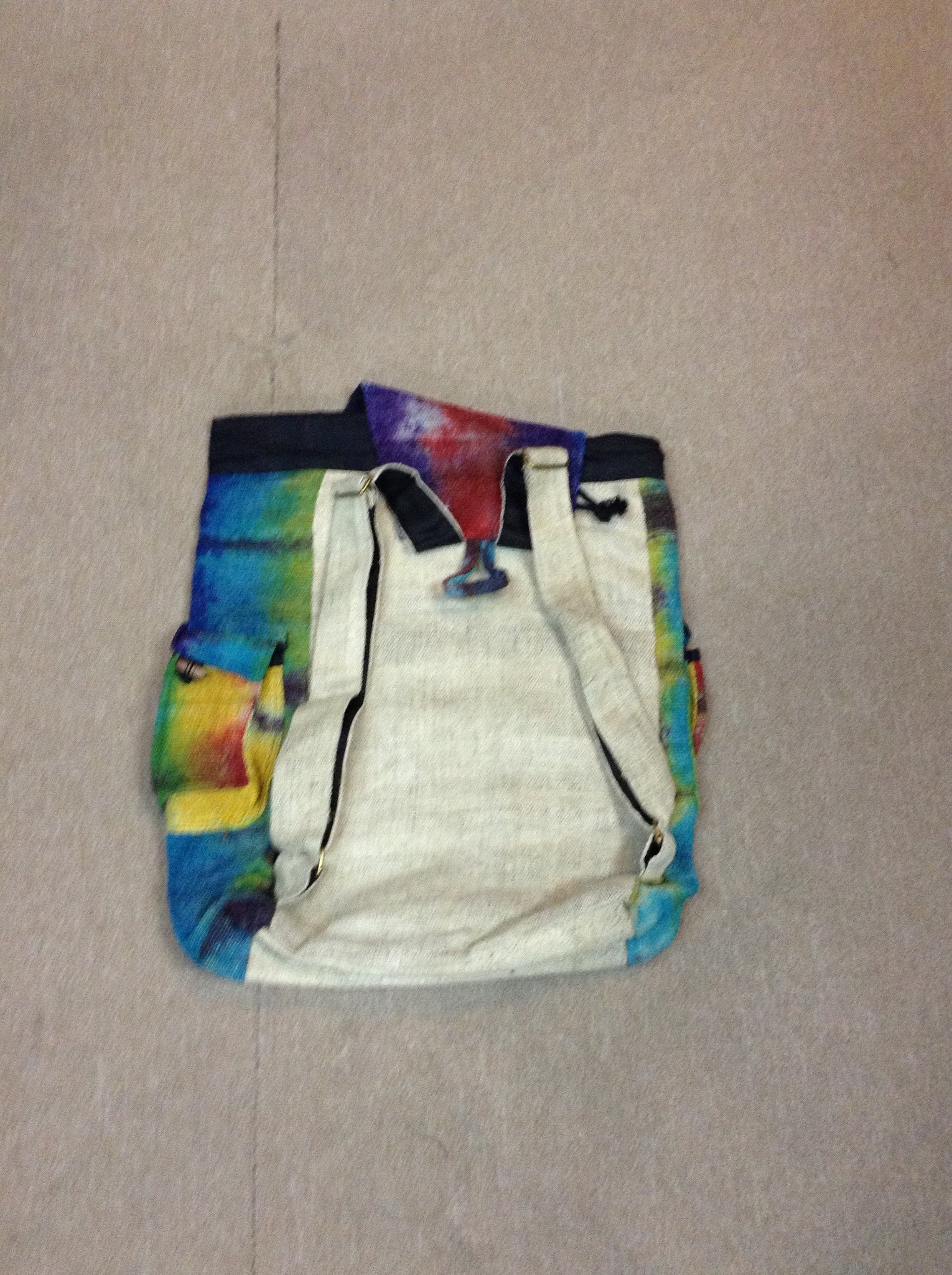 Mojo Rising Tie Dye Hemp Backpack - HalfMoonMusic