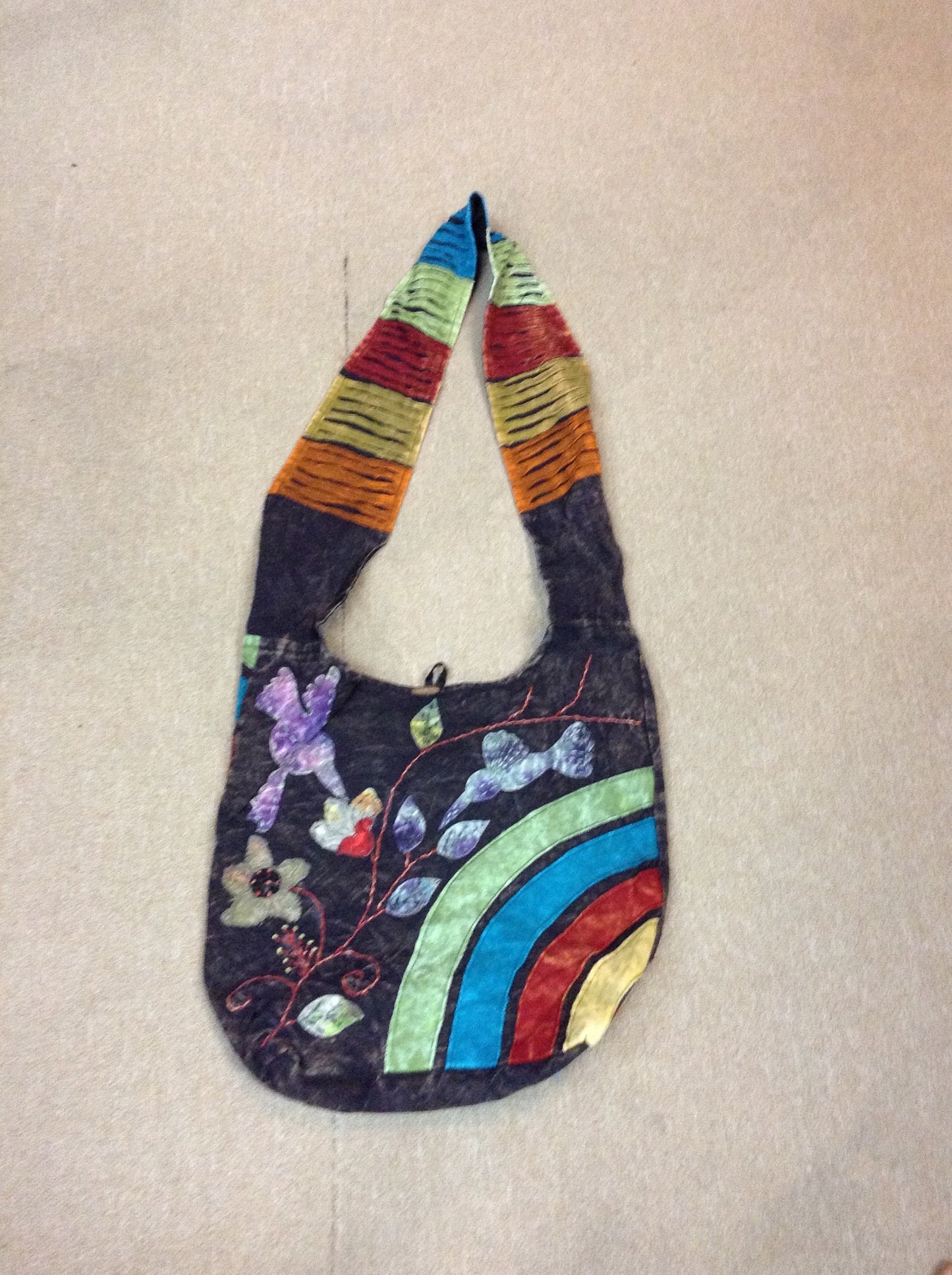 Happy As A Hummingbird Stonewash Shoulder Bag - HalfMoonMusic