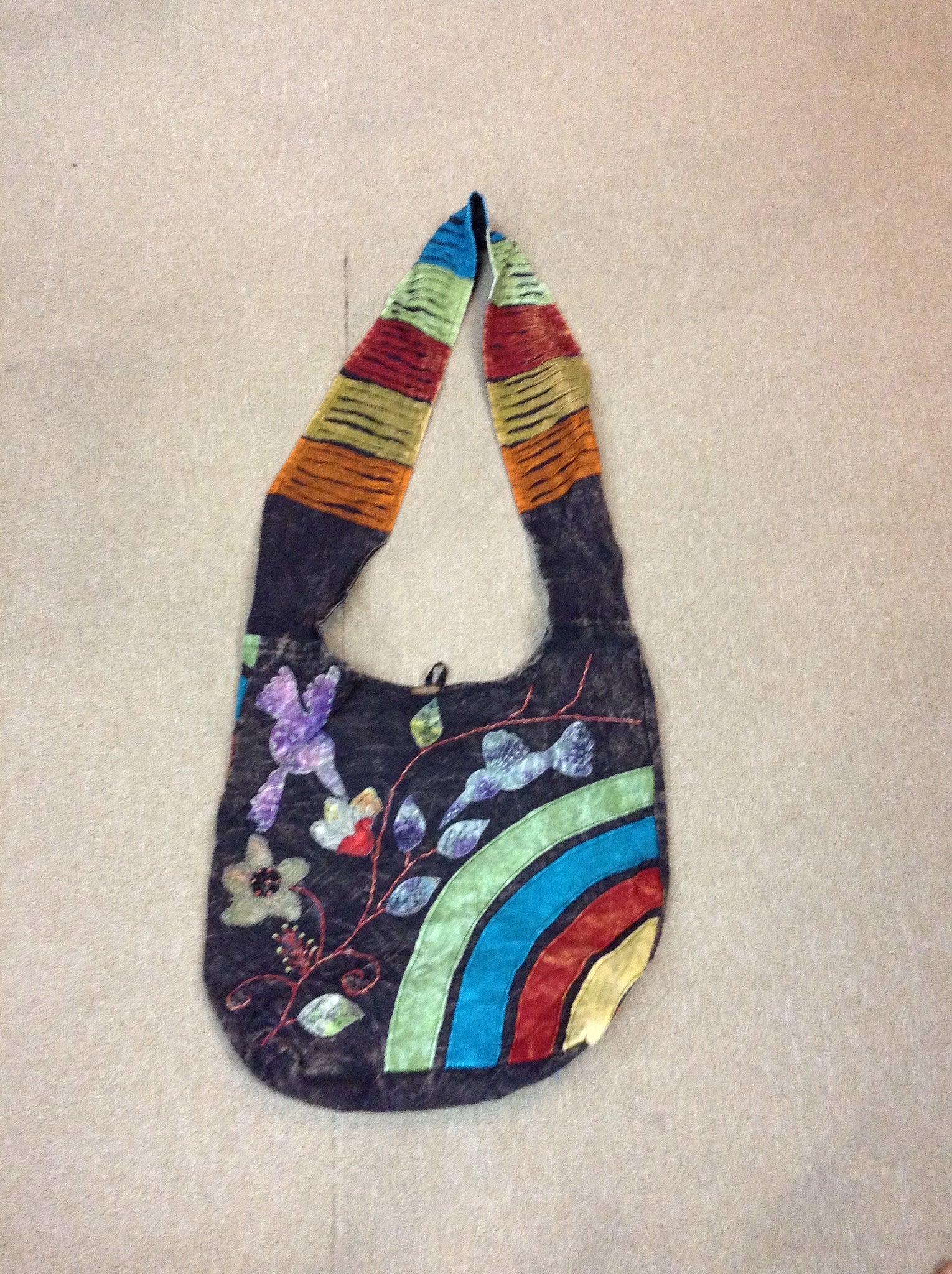 Happy As A Hummingbird Stonewash Shoulder Bag - HalfMoonMusic