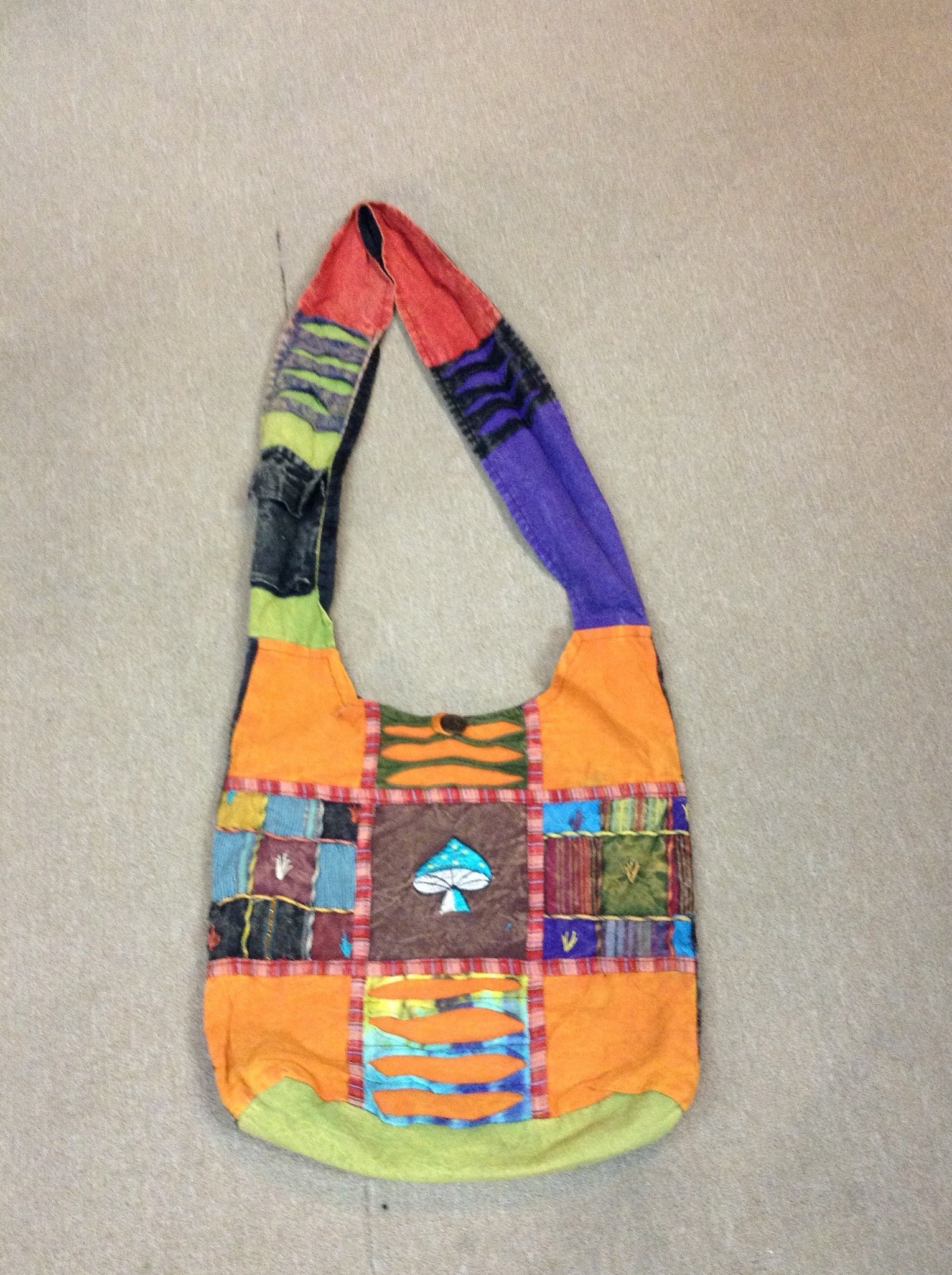 Mushroom Patchwork Shoulder Bag - HalfMoonMusic